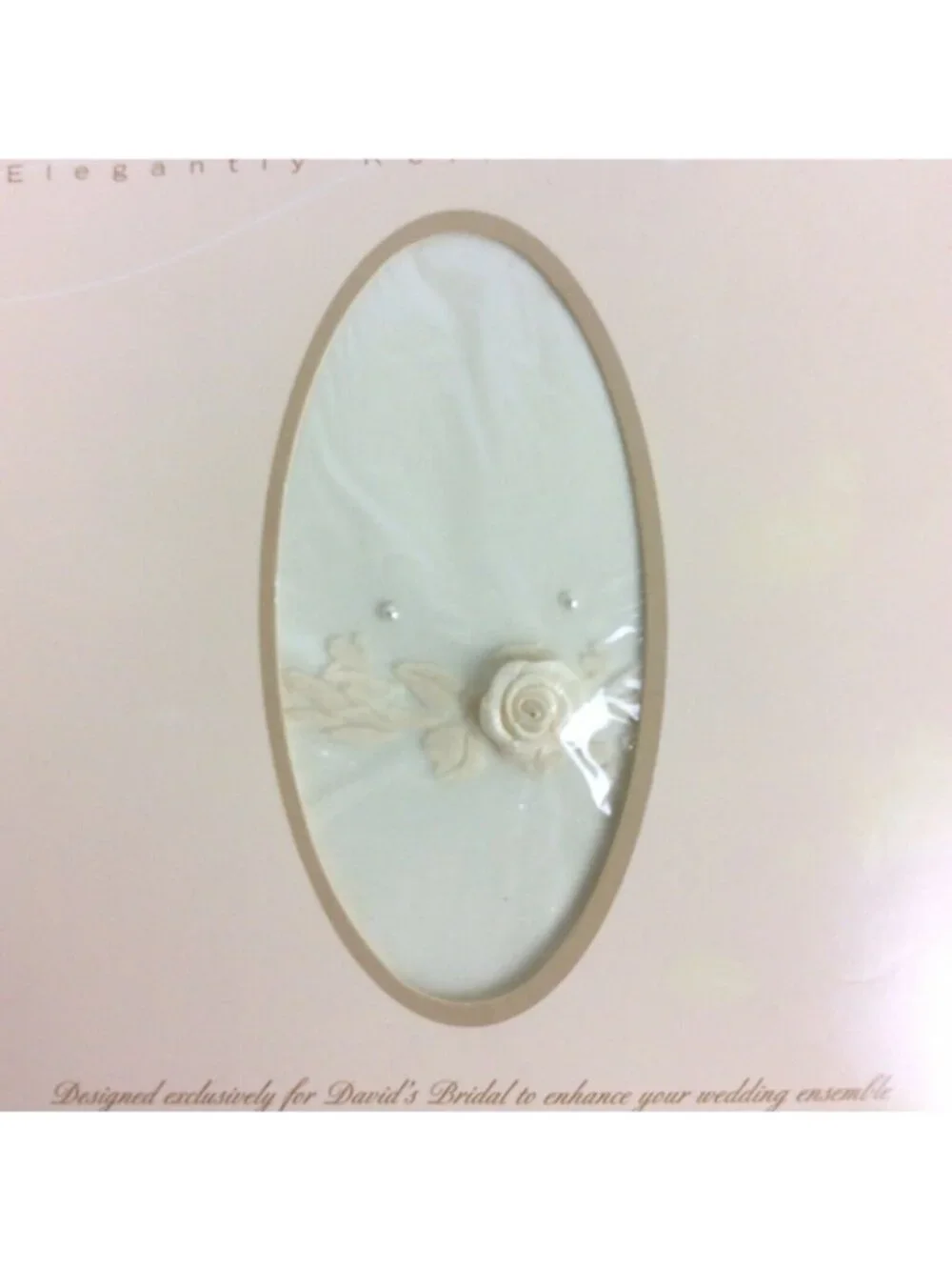Michaelangelo Ivory Control Top Hosiery With Rose Corsage Appliqué Medium Tall